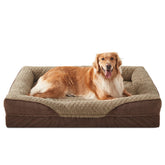 INVENHO orthopedic dog bed top view showing spacious cozy nest for restful sleep
