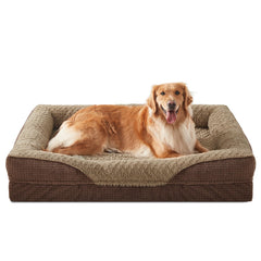 INVENHO orthopedic dog bed top view showing spacious cozy nest for restful sleep