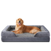 INVENHO orthopedic-dog-bed with egg-crate foam supports joints for restful sleep.