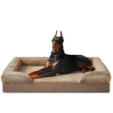 INVENHO Orthopedic XXL bed front view highlights egg-crate foam for joint support