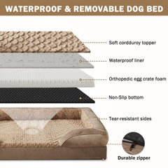 INVENHO Orthopedic XXL bed waterproof lining protects foam from spills