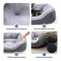 INVENHO small dog bed close plush reveals ultra-soft surface for calm naps