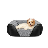 INVENHO small dog bed edge-support cushion for head and neck comfort