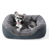 INVENHO Small Dog Bed top-view with plush surface for cozy lounging and security.