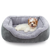 INVENHO small dog bed top view shows raised sides for cozy lounging