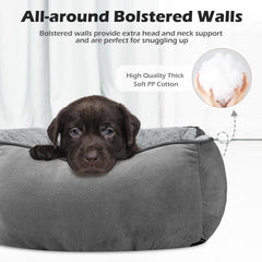 INVENHO bed features ultra-soft rose swirl faux fur for warm, cozy comfort.