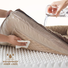 INVENHO washable cover close-up emphasizes easy care and quick laundry refresh