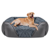 INVENHO XX-Large dog bed front view shows supportive edges for restful sleep