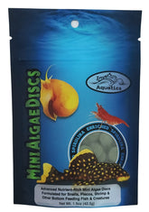 Invert Aquatics mini algae discs sinking wafers for bottom feeders deliver nourishment.