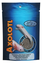 Invert Aquatics Soft Pellets closeup show moist sinking texture for easy axolotl feeding.