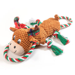 IOKHEIRA Christmas Moose Toy squeak engages dogs and encourages interactive play