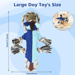 IOKHEIRA large-size tug toy with two long ropes for interactive play