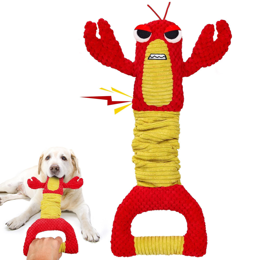 IOKHEIRA dog toy red lamb chop for large breeds, cuddly chew and comfort during play.