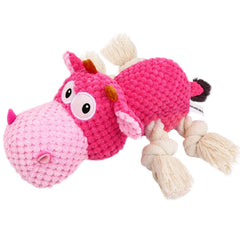IOKHEIRA indestructible dog squeaky toy with soft plush for cozy chewing