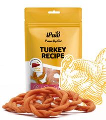 ipaw turkey dog treats ring duck liver closeup for training ring chew