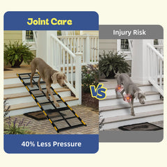 IPETBA dog ramp-heavy-duty-frame shows sturdy build for confident climbs by large breeds.