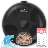 iPettie Donut Frost feeder top view highlighting six portioned compartments for controlled feeding