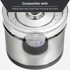 iPettie Foam Filter Closeup—dense foam traps hair and debris for clearer water.