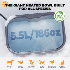 IPOW water bowl demonstrates temperature control at 77-95℉ for ready-to-drink warmth.