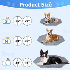 IPOZITO dog bed mat features breathable cotton surface for cooling rest