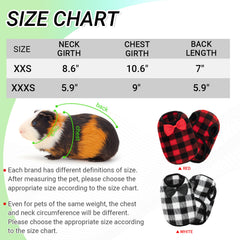 IPRAVOCI Guinea Pig Clothes plaid black-white pattern adds daily wear and festive charm.