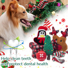 IPRAVOCI Christmas tree rope toy for tug and interactive holiday play