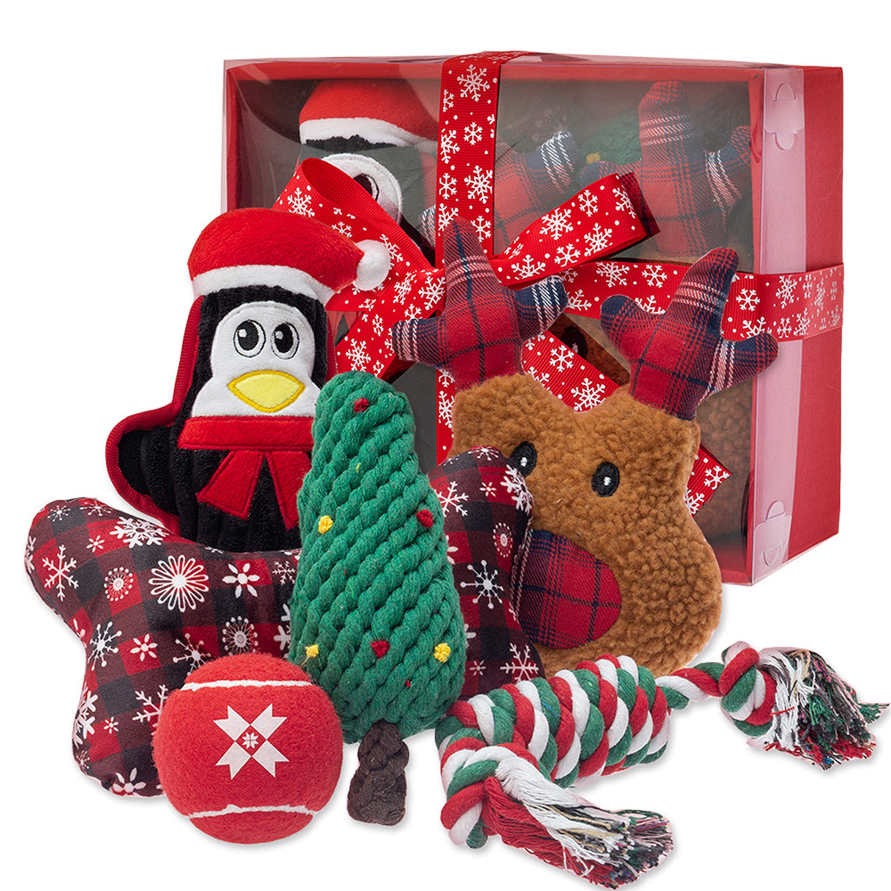 IPRAVOCI elk squeaky plush toy for engaging play and reducing boredom