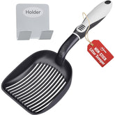 iPrimio cat litter scoop metal with deep shovel cleans large clumps quickly and comfortably.