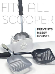 iPrimio cat litter scooper holder features easy-dump container for quick disposal