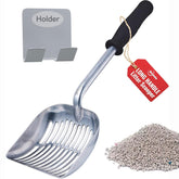 iPrimio Monster Metal Cat Litter Scoop extended-reach design reduces bending during cleanup