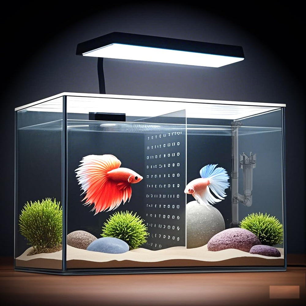 iPriro 3-gallon nano glass aquarium offers crystal-clear viewing for compact Betta setups.