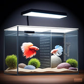 iPriro 3-gallon nano glass aquarium offers crystal-clear viewing for compact Betta setups.