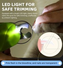 IPTPAS Pet Nail Clipper ergonomic non-slip grip reduces hand fatigue during grooming.