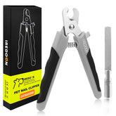 IREDOON dog nail clippers blades close deliver smooth cuts for precise trims.