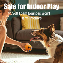 Iron Paws indestructible dog ball blue indoor-outdoor use for versatile play