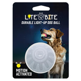 Iron Paws LED light-up ball during fetch enhances nighttime visibility.