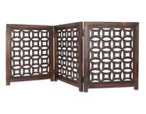 IRONGATE wooden foldable gate front view shows three-panel design for wide access control