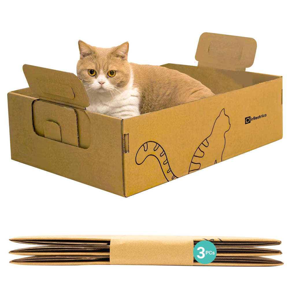 IRRESTRICO 3Pac foldable litter box folded for compact travel use