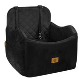 Ishineon dog car seat with adjustable safety leash extended for secure travel.