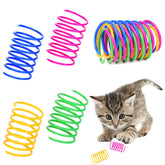 ISMARTEN cat spring toy pack-01 encourages playful exercise with its bright, erratic bounce.