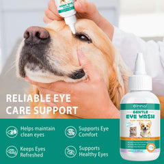ISUNRISE cat tear-stain cleaner close-up shows stain reduction potential.