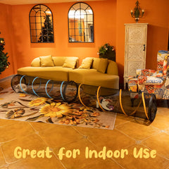 ITENT cat play tunnel orange-blue outer view for versatile outdoor exploration.