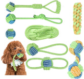 itismungo dog rope toy ball for fetch and teething relief