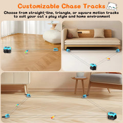 ITSHINY cat toy with sky blue wheel and adjustable speeds to boost activity