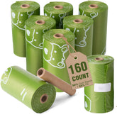 IUI poop bags leakproof 160-count supply for daily dog cleanup
