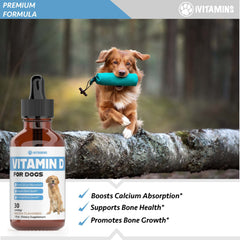 iVitamins Vitamin D for Dogs tincture-pour demonstrates quick absorption.