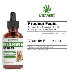 iVitamins Vitamin E for Dogs drops pour for easy dosing