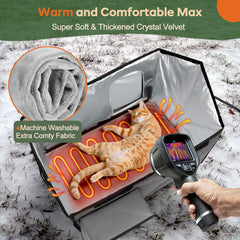 iweepet cat house gable roof design promotes efficient rain and snow drainage.