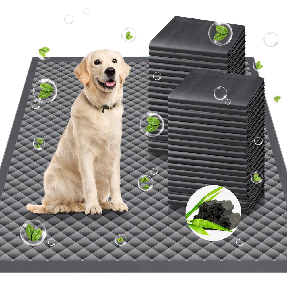 iweepet upgraded charcoal puppy pad-xxl-36x36 front view for easy training surface