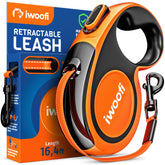 IWOOFI retractable leash with orange shell enables smooth retraction on daily walks